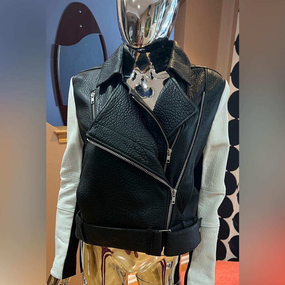 Helmut Lang Two-Tone Leather Jacket
